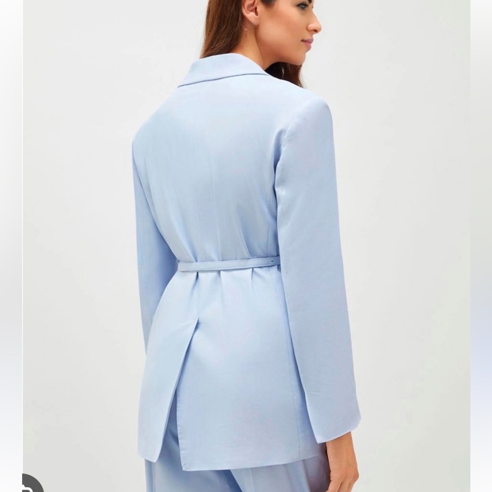NWT MARELLA  Manisa Double-Breasted Blazer Light Blue - Picture 3 of 17
